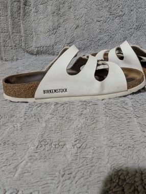 Birkenstock White Women's Cork Slide Sandals Size 38EU / 7 Women's US